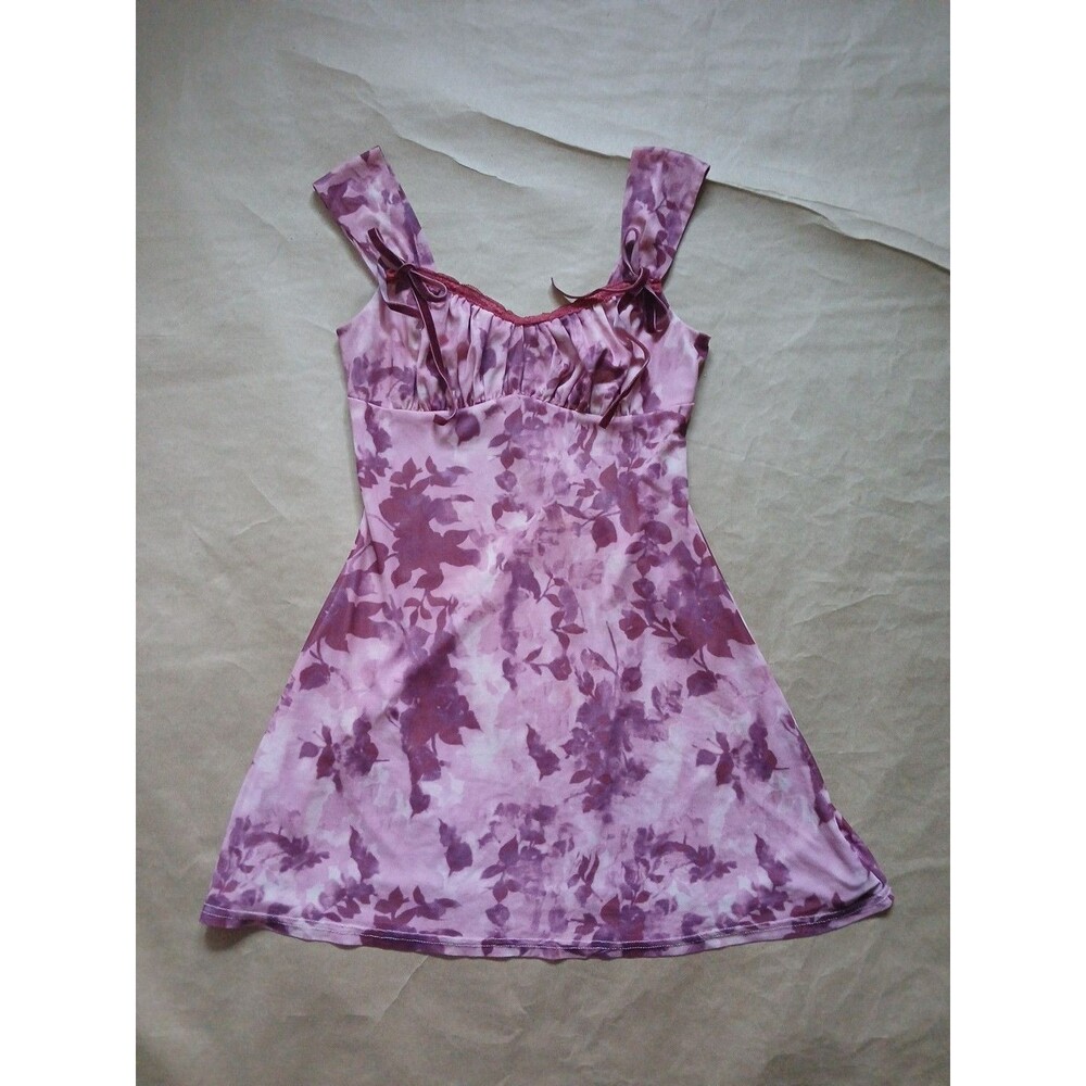 Cider Milkmaid Dress Womens S Pink Floral Coquette Fairy Softgirl Aesthetic